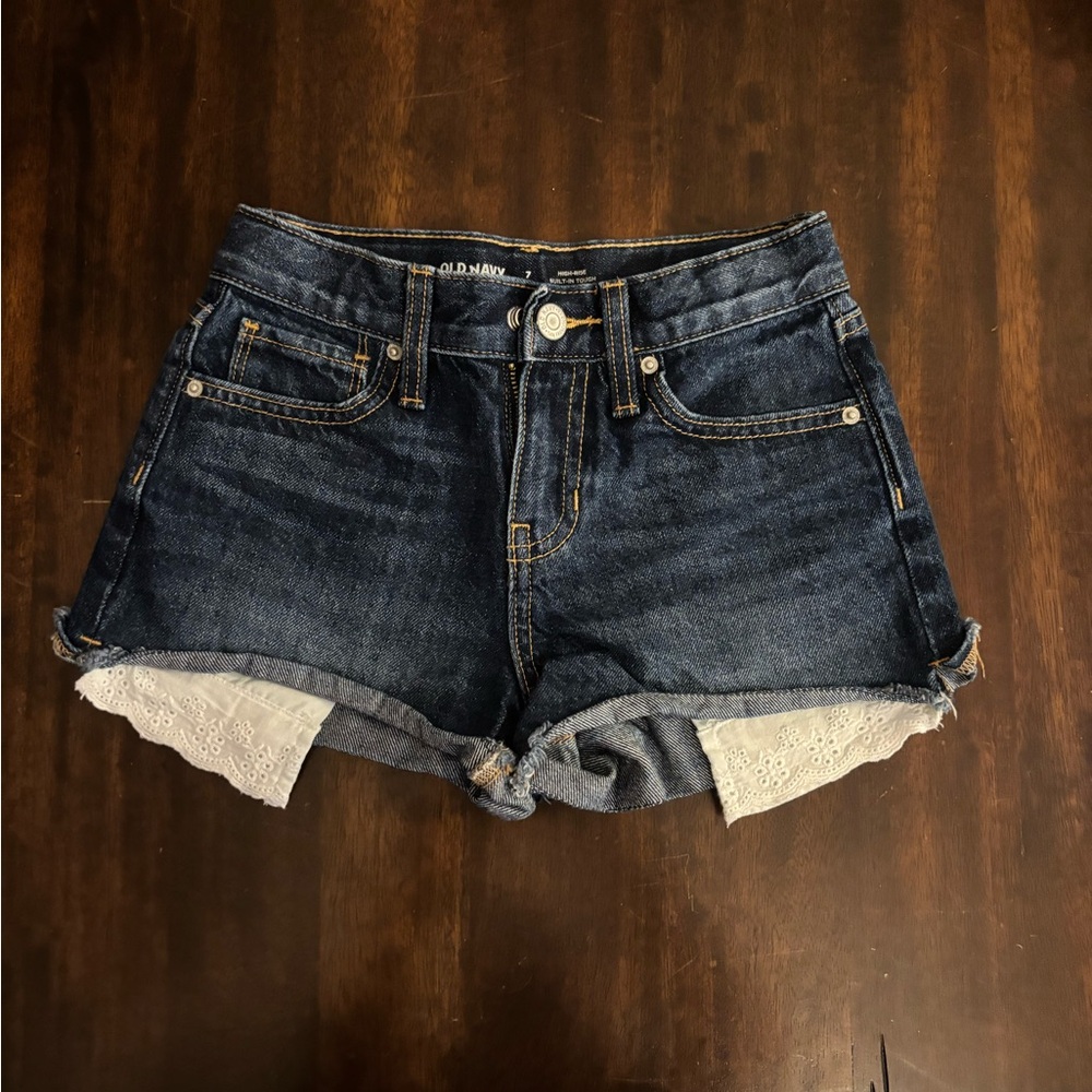Old Navy Girls Dark Blue Jean Shorts